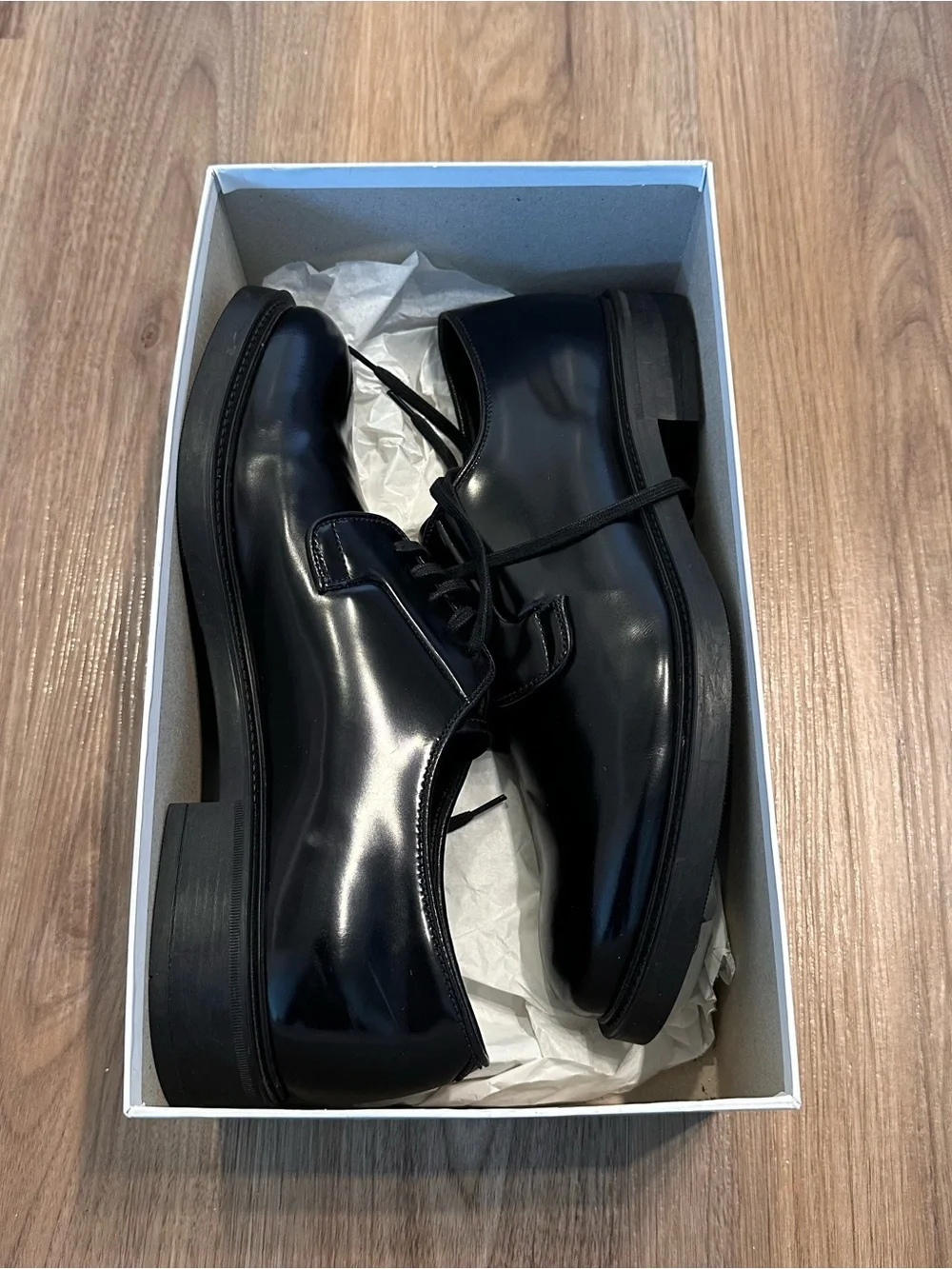 Classic Black Leather Derby Shoes - Polished Men's Dress Shoes